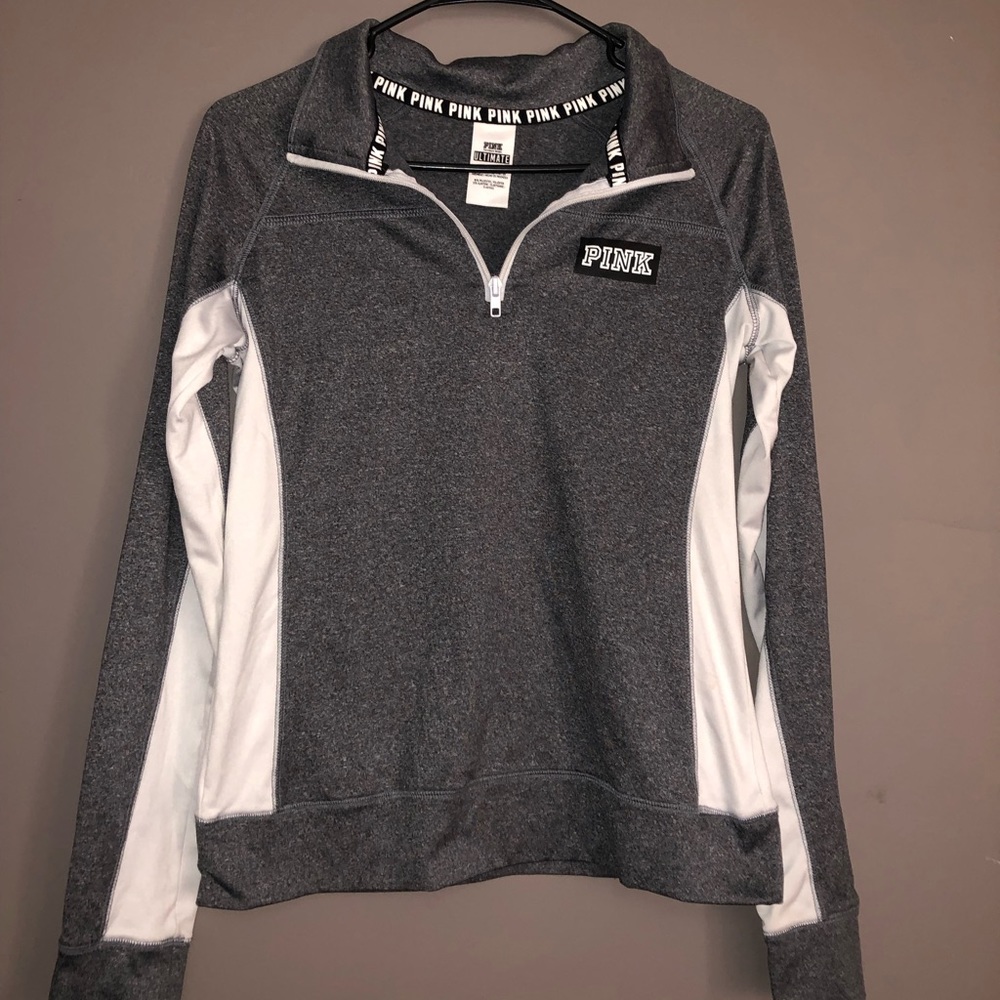 PINK ultimate quarter zip activewear/ athletic pullover.
